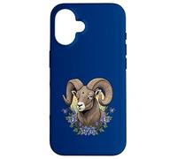Bighorn Sheep With Blue Colorado Columbine Flowers Case for iPhone 16