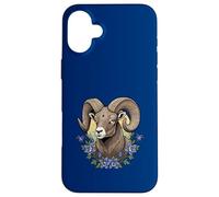 Bighorn Sheep With Blue Colorado Columbine Flowers Case for iPhone 16 Plus