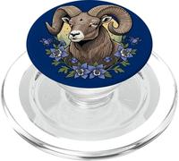 Bighorn Sheep With Blue Colorado Columbine Flowers PopSockets PopGrip for MagSafe
