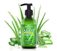 Bighture Aloe Vera Gel, 100% Aloe Vera Organic from Freshly Cut Aloe Leaves, Skin Care for Deeply&Rapidly Soothing, Firming, After Shave, Sunburn Relieve,etc