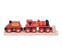 Bigjigs Rail Big Red Engine - Other Major Wooden Rail Brands are Compatible