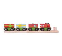 Bigjigs Rail Christmas Train, Wooden Festive Railway Engine