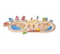 Bigjigs Rail, Coastal Clean UpTrain Set, Wooden Toys, Wooden Train Set, Wooden Toys for 3 4 5 6 Year Olds, Train Toy, Wooden Train Track, Traditional Train Set