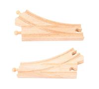 Bigjigs Rail Curved Points, Pack of 2 Wooden Train Track Accessory | Compatible with Most Major Wooden Railway Brands, Wooden Train Track Accessory