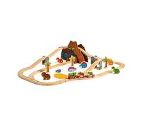 Bigjigs Toys Bigjigs Rail Wooden Dinosaur Train Set, Multi