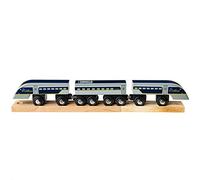 Bigjigs Rail Eurostar Wooden Toy Train, Model of the e320 Engine | Replica e320 Engine, Compatible with Most Major Wooden Railway Brands, Educational Gift for Children Age 3+