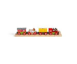 Bigjigs Rail Farmyard Train - Other Major Wooden Rail Brands are Compatible