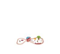 BigJigs Toys Rail Fire Station Train Set