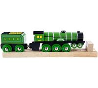 Bigjigs Rail Flying Scotsman Toy Train | Green Model for Wooden Track Set | Her