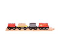 Bigjigs Rail Freight Train - Other Major Wooden Rail Brands are Compatible