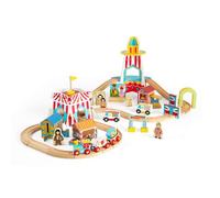 Bigjigs Toys Bigjigs Rail Wooden Fun Fair Train Set, Multi