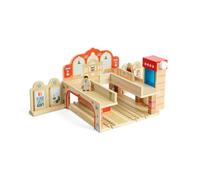 Bigjigs Rail Grand Central Station, Wooden City Train Station Accessory