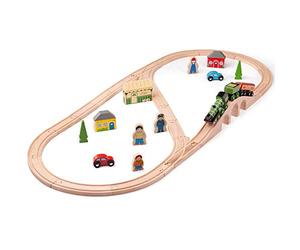Bigjigs Rail Heritage Collection Flying Scotsman Train Set - 40 Play Pieces