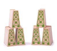 Bigjigs Rail hoog niveau Blocks (Pack van 6) - Andere belangrijke Wo (US IMPORT)