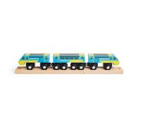 Bigjigs Rail Intercity 125 Train - Heritage Wooden Trains, 3 Carriages with Magnetic Couplings & 2 Track Pieces Bigjigs Rail Multi One Size