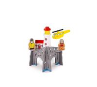 Bigjigs Rail Lighthouse 4-way Tunnel in Grey Bigjigs Rail Grey