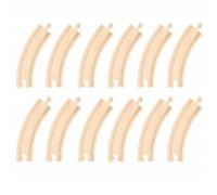 Bigjigs Rail Long Curves (Pack of 12)