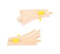 Bigjigs Rail Mechanical Switches (Pack of 2) - Other Major Wooden Rail Brands are Compatible