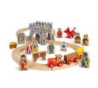 Bigjigs Rail Medieval Train Set | 33 Pcs Wooden Railway Set