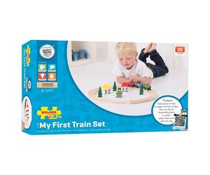 Bigjigs Rail - My First Train Set Wooden Train Set Starter Railway Set Kids Toys