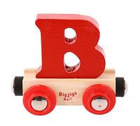 Bigjigs Rail Name Letter B, Red Personalised Wooden Railway Carriage