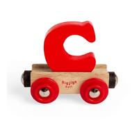 Bigjigs Rail Name Letter C, Red Personalised Wooden Railway Carriage