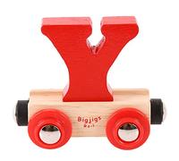 Bigjigs Rail Name Letter Y, Red Personalised Wooden Railway Carriage