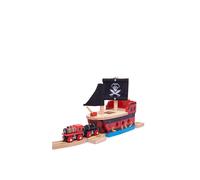 Bigjigs Rail Pirate Galleon Tunnel in Red Bigjigs Rail Red