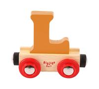 Bigjigs Rail Rail Name Letter L (Orange) - Other Major Wooden Rail Brands are Compatible