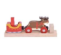 Bigjigs Rail Santa Sleigh With Reindeer