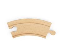 Bigjigs Rail Short Curves, Pack of 4 Wooden Train Track Pieces | Compatible with Most Major Wooden Railway Brands, Wooden Train Track Expansion Pack