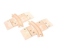 Bigjigs Rail Step to Curved Level,Brown