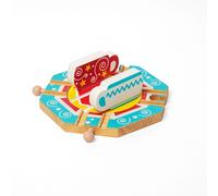 Bigjigs Rail Tea Cup Turntable - Revolving Wooden Fairground Ride Train Accessory Bigjigs Rail Multicolor