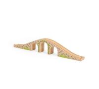 Bigjigs Rail Three Arch Bridge, Wooden Toys For 3 4 5 Year Olds | Compatible with Most Major Wooden Railway Brands, Wooden Train Track Accessory Age 3+
