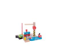 Bigjigs Rail Toy Container Shipping Yard Bigjigs Rail Multicolor