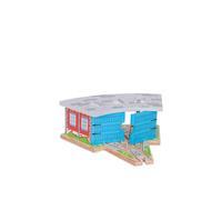 Bigjigs Rail Triple Engine Shed in Blue Bigjigs Rail Blue