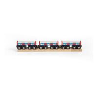 Bigjigs Rail Underground Train Toy - Underground Train for Wooden Train Sets, 3 Carriages & Commuters, Compatible with Major Train Sets & Wooden Railways