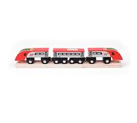 Bigjigs Rail Virgin Pendolino Train - Replica Class 390, 2x Engines, 2x Pieces Track, For Wooden Train Set