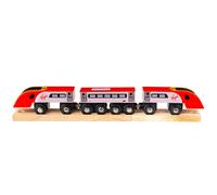 Bigjigs Rail Virgin Pendolino Train - Replica Class 390, 2x Engines, 2x Pieces Track, For Wooden Train Set