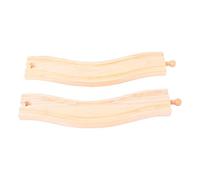 Bigjigs Rail Wavy Track (2 Pieces) | Compatible with Most Major Wooden Railway Brands, Wooden Train Track Accessory