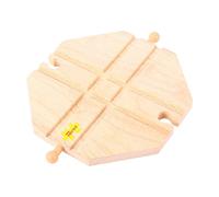 Bigjigs Rail Wooden 4 Way Crossing Plate - Other Major Wood Rail Brands are Compatible