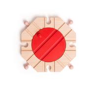 Bigjigs Rail Wooden 8 Way Turntable Track Crossing Plate Expansion Railway