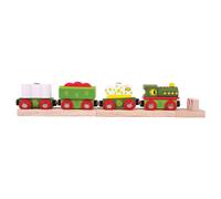 Bigjigs Rail Wooden Dinosaur Railway Engine and Carriages Locomotive Play Set
