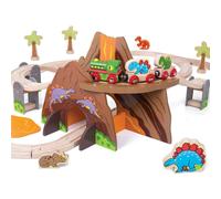 Bigjigs Toys Bigjigs Rail Wooden Dinosaur Train Set, Multi