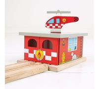 Bigjigs Rail, Firestation Shed, Bigjigs Train Accessories, Fire Station, Wooden Shed, Rescue Vehicles Toys, Train Sets, Wooden Toys For 3 4 5 Year Olds