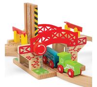Bigjigs Rail Wooden Lifting Bridge Compatible Viaduct Railway Track Playset