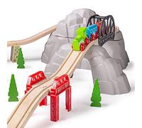 Bigjigs Toys Bigjigs Rail Wooden Rocky Mountain Expansion Pack, Multi