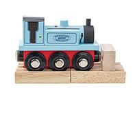 Bigjigs Rail Wooden Terrier Locomotive (Blue) with Wood Track