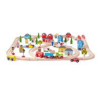 Bigjigs Rail Town and Country Train Set - 101 Pieces
