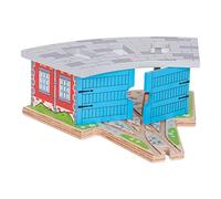 Bigjigs Rail Wooden Triple Engine Shed, Railway Shed for 3 Trains